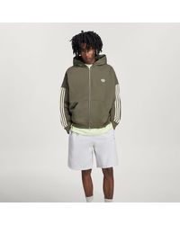 adidas - Adisignature 3 Stripes Full Zip Hoodie - Lyst