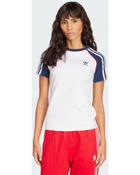 adidas - Camiseta Adicolor Raglan Slim 3 Bandas - Lyst