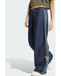 adidas - Adibreak Mid Rise Wide Leg Denim Pant - Lyst