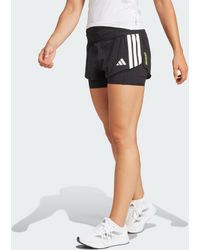 adidas Originals - Pantalón Corto Adizero Running 2-In-1 Gel Pocket - Lyst