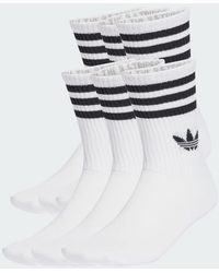 adidas - 3-Stripes Crew Socks 6 Pairs - Lyst