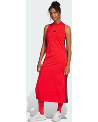 adidas - Essentials 3-Stripes Long Racerback Dress - Lyst