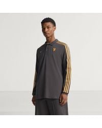 adidas - Manchester United Terrace Icons Long Sleeve Polo Shirt - Lyst