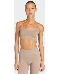 adidas - Workout Essentials Knit Light Support Padded Bra - Lyst