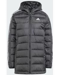 adidas - Essentials 3-stripes Light Down Hooded Parka - Lyst