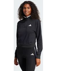 adidas - Essentials Color Pop French Terry Crop Quarter-Zip Originals Jacke - Lyst