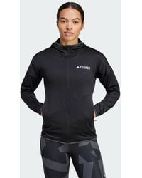 adidas - Terrex Xperior Climawarm Light Fleece Hooded Jacket - Lyst