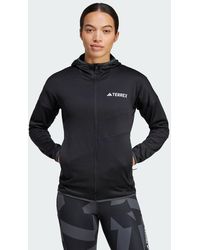 adidas - Terrex Xperior Climawarm Light Fleece Hooded Jacket - Lyst
