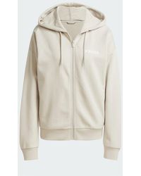 adidas Originals - Essentials Linear Full-Zi Hoodie Mujer Sudaderas - Lyst