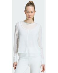 adidas - Soft Lux Sheer Long-Sleeve Top - Lyst