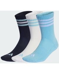 adidas - 3-Stripes Cushioned Crew Socks 3 Pair Pack - Lyst