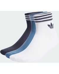 adidas - Island Club Trefoil Ankle Socks 3 Pairs - Lyst