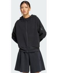 adidas - Soft Lux Full-Zip Hoodie - Lyst