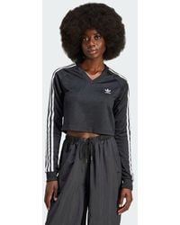 adidas - Long Sleeve Cropped Jersey - Lyst