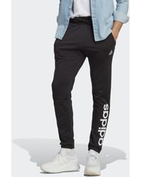 adidas - Pantaloni Essentials Single Jersey Tapered Elasticized Cuff Logo - Lyst