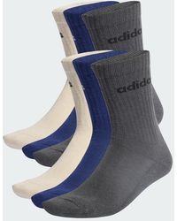 adidas - Linear Crew Socks Cushioned Socks 6 Pair Pack - Lyst