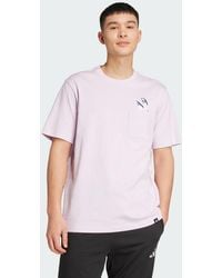 adidas - Lounge Slides Graphic Pocket T-Shirt - Lyst