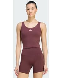 adidas - 3 Stripes Studio All Me Light Support Tank Top - Lyst