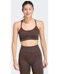adidas - Workout Essentials Light-Support Knit Bra - Lyst
