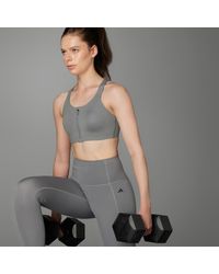 adidas - Tlrd Impact Luxe High-support Zip Bra - Lyst