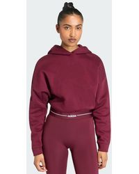 adidas - Hyperglam Cropped Hoodie Hoodies - Lyst