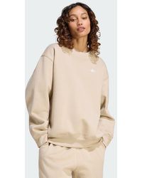 adidas Originals - Essentials Crew Long Fleece Os Sweatshirt - Lyst