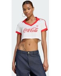 adidas Originals - X Coca-Cola Cropped Jersey - Lyst