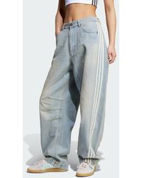 adidas - Adilenium Barrel Leg Denim Pants - Lyst