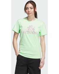 adidas - Floral Badge Of Sport Graphic T-Shirt - Lyst