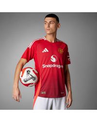 adidas - Manchester United 24/25 Home Authentic Jersey - Lyst