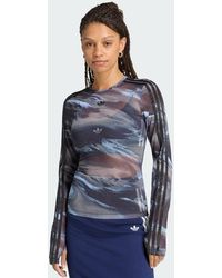 adidas Originals - T-Shirt Adidas Badigirl Graphic Mesh Tee Strata/ Aurora Coffee/ Crystal Sky - Lyst