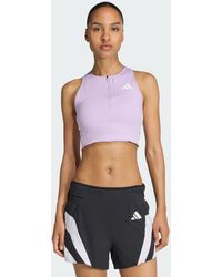 adidas - Adizero Running Gel Pocket Crop Top - Lyst