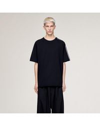 adidas - Camiseta Manga Larga Con Bordes Sin Rematar Y-3 3 Stripes - Lyst