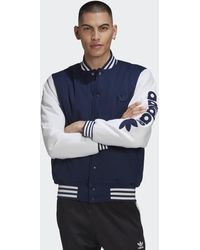 adidas Synthetic X Eden Park Long Rugby Bomber Jacket Collegiate Navy/diva  in Blue for Men - Lyst