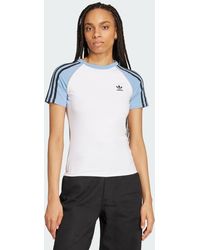 adidas - Adicolor 3-Stripes Raglan Slim Tee - Lyst