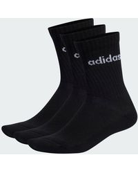 adidas - Linear Crew Cushioned Socks 3 Pairs - Lyst