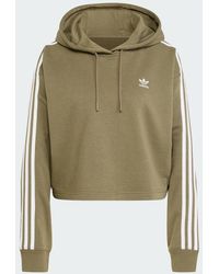 adidas - Adicolor 3-Stripes Short Hoodie - Lyst