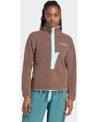 adidas - Terrex Xploric High Pile Fleece Pullover Sweatshirt - Lyst