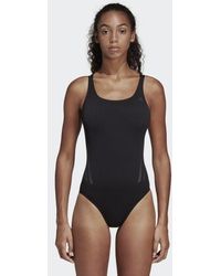 adidas Badeanzug "Pro V 3-Streifen2 - Schwarz