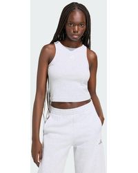 adidas - Kit Small Logo Rib Tank Top - Lyst