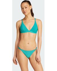 adidas - Iconisea Ribbed Padded Triangle Bikini Top - Lyst