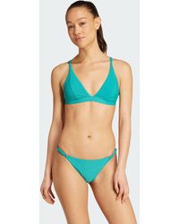 adidas - Iconisea Ribbed Padded Triangle Bikini Top - Lyst