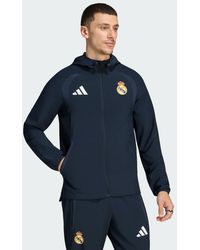 adidas Originals - Real Madrid Tiro Travel Full Zip Windbreaker - Lyst