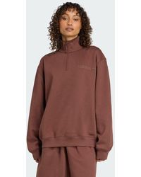 adidas - Sudadera Essentials Linear Quarter-Zip Oversized - Lyst