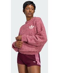 adidas - Knit Essentials Boucle Crew Sweatshirt - Lyst