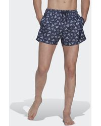 adidas - Logo Print Clx Swim Shorts Very Short Length - Lyst