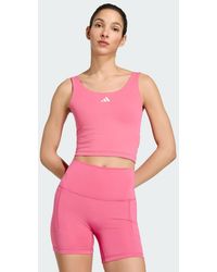 adidas - 3 Stripes Studio All Me Light Support Tank Top - Lyst