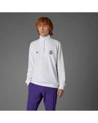 adidas - Sudadera Real Madrid Terrace Icons Half-Zip - Lyst