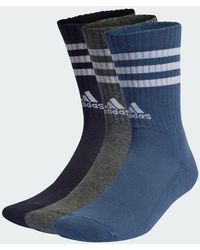 adidas - 3-Stripes Cushioned Crew Socks 3 Pairs - Lyst