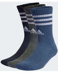 adidas - 3-Stripes Cushioned Crew Socks 3 Pairs - Lyst